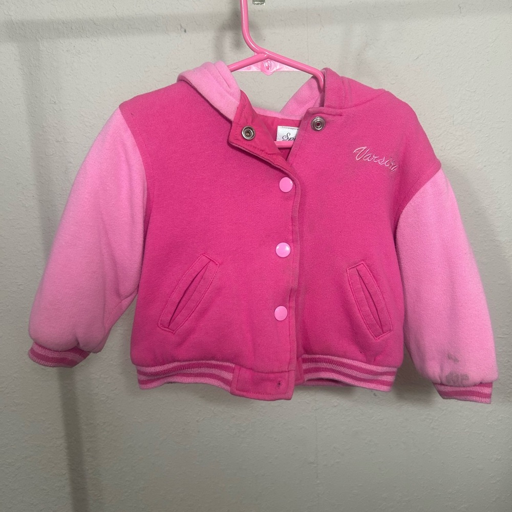 Pink Varsity Style Jacket
